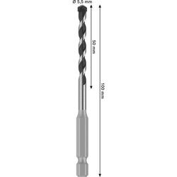 Bosch PRO HEX-5 Bohrer, 5,5x50x100mm Nr. 2608706974
