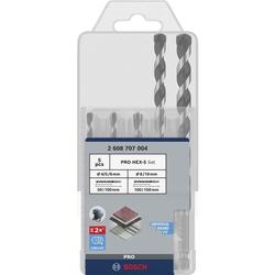 Bosch PRO HEX-5 Bohrer-Set, 4x100, 5x100, 6x100, 8x150, 10x150mm, 5-tlg. Nr. 2608707004