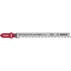 Bosch PRO Plastics PVC clean T102H Stichsägeblatt, 100mm, 2-tlg. Nr. 2608667049