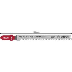 Bosch PRO Plastics PVC clean T102H Stichsägeblatt, 100mm, 3-tlg. Nr. 2608667050