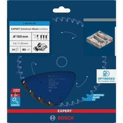 Bosch EXPERT Construct Wood Kreissägeblatt, 160x1,6x20mm, T24 Nr. 2608902209