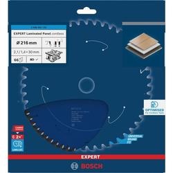 Bosch EXPERT Laminated Panel Kreissägeblatt, 216x2,1x30mm, Z66 Nr. 2608902130
