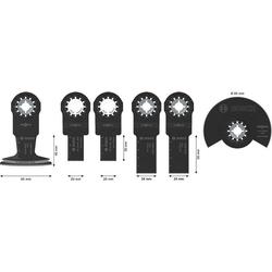 Bosch Holz- und Weichmetall-Blatt-Set für oszillierende Multifunktionswerkzeuge, 6-tlg. Nr. 2608669334