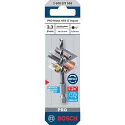 Bosch PRO Metal HSS-G Impact Spiralbohrer, 3,3x36x75mm Nr. 2608577568