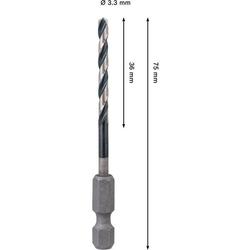 Bosch PRO Metal HSS-G Impact Spiralbohrer, 3,3x36x75mm Nr. 2608577568