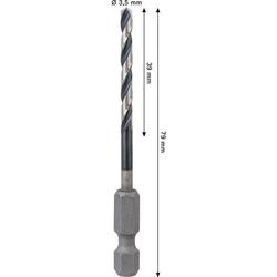 Bosch PRO Metal HSS-G Impact Spiralbohrer, 3,5x39x79mm Nr. 2608577569
