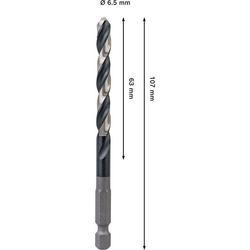Bosch PRO Metal HSS-G Impact Spiralbohrer, 6,5x63x107mm Nr. 2608577576