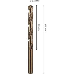 Bosch PRO Stainless Steel HSS-Co Spiralbohrer, 9,5x81x125mm Nr. 2608577612