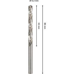 Bosch PRO Metal HSS-G Spiralbohrer, 5,2x52x86mm Nr. 2608577648