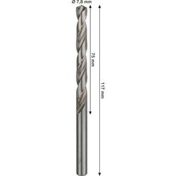 Bosch PRO Metal HSS-G Spiralbohrer, 7,8x75x117mm Nr. 2608577655