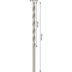 Bosch PRO Metal HSS-G Spiralbohrer, 4,8x87x132mm Nr. 2608577687