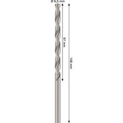 Bosch PRO Metal HSS-G Spiralbohrer, 6,5x97x148mm Nr. 2608577691