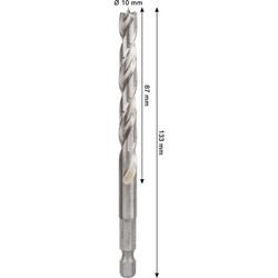 Bosch PRO Wood HSS-Holzspiralbohrer, 10x87x133mm Nr. 2608577705