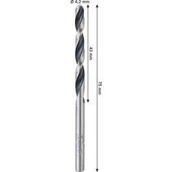 Bosch Metal HSS Spiralbohrer, 4,2x43x75mm, CYL-Schaft Nr. 2608577839
