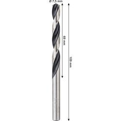 Bosch Metal HSS Spiralbohrer, 7,5x69x109mm, CYL-Schaft Nr. 2608577847