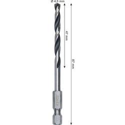 Bosch Metal HSS Spiralbohrer, 4,5x47x87mm, HEX 1/4\