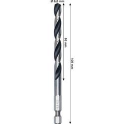 Bosch Metal HSS Spiralbohrer, 6,8x69x109mm, HEX 1/4\
