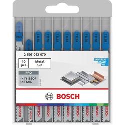 Bosch Metall-Stichsägeblatt-Set, 10-teilig, zum Schneiden von Metall Nr. 2607012070