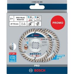 Bosch PRO Multimaterial-Diamantscheibe 115mm X-Lock (2er-Pack) Nr. 2608615285
