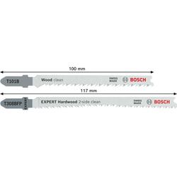 Bosch Stichsägeblätter T101B und T308BFP für sauberes Schneiden von Holz und Hartholz (25+1 Stück) Nr. 2608665462