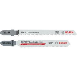 Bosch Stichsägeblätter T101BR und T128BHM für sauberes Schneiden von Holz und Laminat (25+1 Stück) Nr. 2608665463