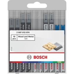 Bosch Stichsägeblatt-Set für Holz und Metall, 10-teilig, für saubere und schnelle Schnitte Nr. 2607012074