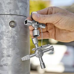 Knipex TwinKey® Schaltschrankschlüssel für gängige Schränke und Absperrsysteme 92 mm Nr. 00 11 01