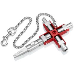 Knipex Universal-Schlüssel Bau für gängige Schränke und Absperrsysteme 90 mm (SB-Karte/Blister) Nr. 00 11 06 V01