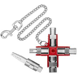 Knipex Universal-Schlüssel Bau für gängige Schränke und Absperrsysteme 90 mm (SB-Karte/Blister) Nr. 00 11 06 V01