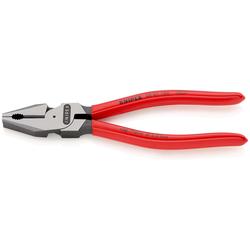 Knipex Kraft-Kombizange mit Kunststoff überzogen schwarz atramentiert 180 mm (SB-Karte/Blister) Nr. 02 01 180 SB