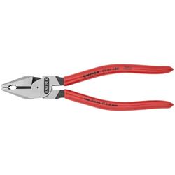 Knipex Kraft-Kombizange mit Kunststoff überzogen schwarz atramentiert 180 mm Nr. 02 01 180
