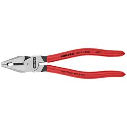 Knipex Kraft-Kombizange mit Kunststoff überzogen schwarz atramentiert 200 mm (SB-Karte/Blister) Nr. 02 01 200 SB