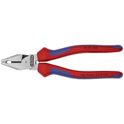 Knipex Kraft-Kombizange mit Mehrkomponenten-Hüllen schwarz atramentiert 180 mm (SB-Karte/Blister) Nr. 02 02 180 SB