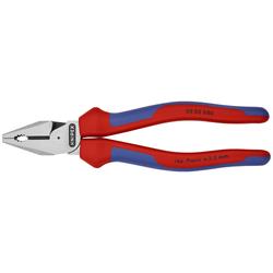 Knipex Kraft-Kombizange mit Mehrkomponenten-Hüllen schwarz atramentiert 200 mm (SB-Karte/Blister) Nr. 02 02 200 SB