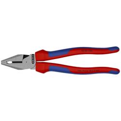 Knipex Kraft-Kombizange mit Mehrkomponenten-Hüllen schwarz atramentiert 225 mm Nr. 02 02 225