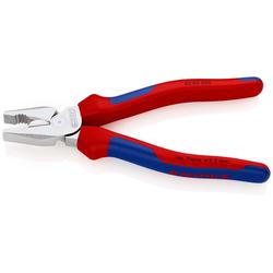Knipex Kraft-Kombizange mit Mehrkomponenten-Hüllen verchromt 200 mm Nr. 02 05 200