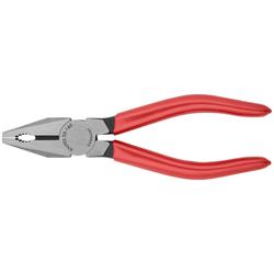 Knipex Kombizange mit Kunststoff überzogen schwarz atramentiert 160 mm (SB-Karte/Blister) Nr. 03 01 160 SB