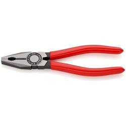 Knipex Kombizange mit Kunststoff überzogen schwarz atramentiert 180 mm (SB-Karte/Blister) Nr. 03 01 180 SB