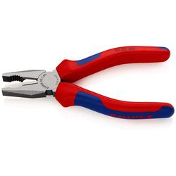 Knipex Kombizange mit Mehrkomponenten-Hüllen schwarz atramentiert 160 mm (SB-Karte/Blister) Nr. 03 02 160 SB