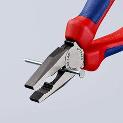 Knipex Kombizange mit Mehrkomponenten-Hüllen schwarz atramentiert 160 mm (SB-Karte/Blister) Nr. 03 02 160 SB