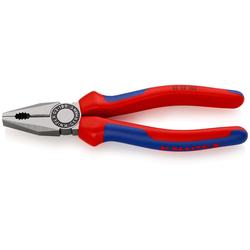 Knipex Kombizange mit Mehrkomponenten-Hüllen schwarz atramentiert 180 mm (SB-Karte/Blister) Nr. 03 02 180 SB