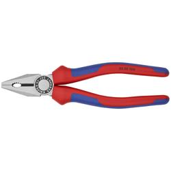 Knipex Kombizange mit Mehrkomponenten-Hüllen schwarz atramentiert 200 mm (SB-Karte/Blister) Nr. 03 02 200 SB