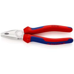 Knipex Kombizange mit Mehrkomponenten-Hüllen verchromt 180 mm (SB-Karte/Blister) Nr. 03 05 180 SB