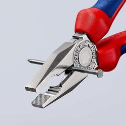 Knipex Kombizange mit Mehrkomponenten-Hüllen verchromt 180 mm (SB-Karte/Blister) Nr. 03 05 180 SB