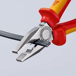 Knipex Kombizange isoliert mit Mehrkomponenten-Hüllen, VDE-geprüft verchromt 200 mm (SB-Karte/Blister) Nr. 03 06 200 SB