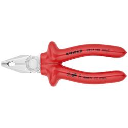 Knipex Kombizange tauchisoliert, VDE-geprüft verchromt 180 mm Nr. 03 07 180