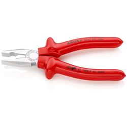 Knipex Kombizange tauchisoliert, VDE-geprüft verchromt 200 mm Nr. 03 07 200