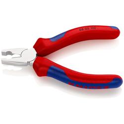 Knipex Mini-Kombizange mit Mehrkomponenten-Hüllen verchromt 110 mm Nr. 08 05 110