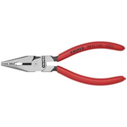 Knipex Spitz-Kombizange mit Kunststoff überzogen schwarz atramentiert 145 mm (SB-Karte/Blister) Nr. 08 21 145 SB