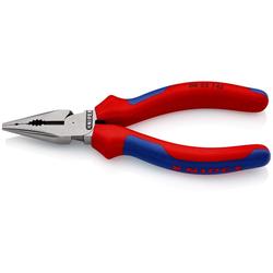 Knipex Spitz-Kombizange mit Mehrkomponenten-Hüllen schwarz atramentiert 145 mm (SB-Karte/Blister) Nr. 08 22 145 SB